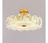 ZJIEDB E27 Plafonnier en verre de cristal français, lustre d'éclairage de luxe moderne en cristal pour chambre de princesse, pour salon, chambre à coucher, salle d'étude, lampes et lanternes combin