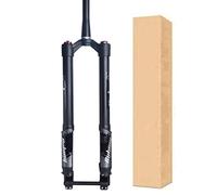 ZJIEDB Fourche de vélo avec Amortisseur, Course de 1-1/2", 140 mm, réglage du Rebond 26/27,5/29 Pouces, Fourche inversée de Montagne 15 x 110 mm.