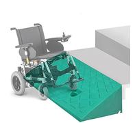 ZJIEX Rampe en Caoutchouc pour Fauteuil Roulant, Rampe De Bordure Hauteur 3-19cm, Rampe D'Accès Robuste, Rampe De Chargement Portable pour Voiture, Scooter, Vélo (Color : Green, Size : 50x27x10cm)