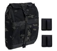ZJIEYU Pochette Tactique, Sac de Rangement MOLLE Avec 2 Pochettes à Balles | Pochette de rangement modulaire, ouverture d'une seule main, accès rapide et silencieux, pour le paintball(BKMC)