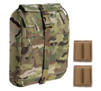 ZJIEYU Pochette Tactique, Sac de Rangement MOLLE Avec 2 Pochettes à Balles | Pochette de rangement modulaire, ouverture d'une seule main, accès rapide et silencieux, pour le paintball(MC)