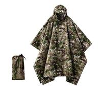 ZJIEYU Poncho de Pluie Camouflage Militaire, Imperméable Ripstop Polyvalent | Enduit PU, imperméable, ripstop, camping, randonnée, plein air, ponchos de pluie pour la chasse