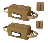 ZJIEYU Tactical Ammo Pouch, Professional Storage Bag Carrier Bag, with ID Label and Adhesive Patch Ammo Holder, for Hunting Shooting(Brown)