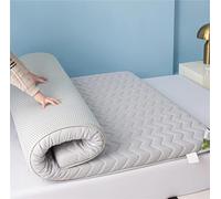 ZJIQOH Matelas 2 Personnes Pliable et Enroulable 8 Cm D'Épaisseur, Matelas De Sol Doux À Mémoire De Forme, Surmatelas Tatami Futon Japonais pour Camping, Dortoir(Gray,70 x 170 x 8 cm)