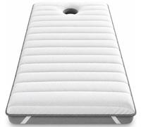 ZJIQOH Matelas Table de Massage avec Ouverture Sangle Élastique Enroulable | Souple et Résistant pour Salon De Beauté Spa Tatouage(White,180 x 60 x4cm)