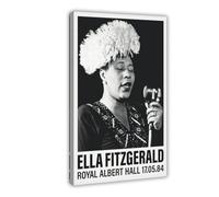 ZJIXAOSD Ella Fitzgerald Impression sur toile style rétro Musique noir et blanc 40 x 60 cm