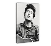 ZJIXAOSD Impression sur toile Bob Dylan Cigarette noire et blanche - Décoration murale esthétique pour chambre, bureau - 30 x 45 cm