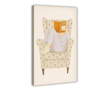 ZJIXAOSD Impression sur toile confortable avec inscription « Girl Jane Austen Book Fan » - Littérature classique - Esthétique - Décoration murale moderne - Pour salon, chambre à coucher - 60 x 90 cm