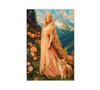 ZJIXAOSD Impression sur toile représentant la déesse de l'amour, la beauté, la guerre, la fertilité, la déesse nordique et Freya, décoration murale moderne pour salon, chambre à coucher (60 x 90 cm)