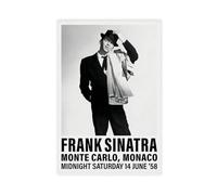 ZJIXAOSD Impression sur toile style rétro Frank Sinatra noir et blanc - 50 x 75 cm