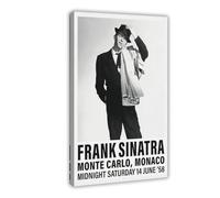 ZJIXAOSD Impression sur toile style rétro Frank Sinatra noir et blanc - 50 x 75 cm