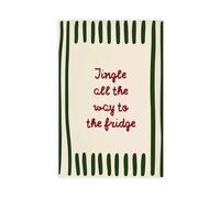 ZJIXAOSD Jingle Impression sur toile « All the Way to the Fridge » - Décoration murale moderne pour salon, chambre à coucher - 60 x 90 cm
