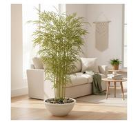 ZJKXJH Bambou Artificiel Brise-Vue Artificiel en Bambou de Grande Hauteur, 1,2m, 1,5m, 1,8m, 2,1m 2,4m, avec Feuillage, Idéal pour Une Clôture de Terrasse(H-2.4m (7.9ft),80 Bamboo)