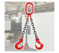 ZJKXJH Chaine de Levage Élingue À Chaîne avec Chaîne en Acier Au Manganèse G80 Et Crochet en Acier Allié, Chaîne de Levage À 2 Ou 4 Crochets(2 Hooks,4m/13.1ft)