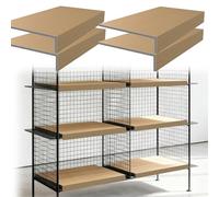 ZJKXJH Housse d'étagère en Grain de Bois Housse Imitation Bois À 4 Niveaux pour Étagère Métallique, Personnalisable Et Découpable pour Le Rangement des Aliments, La Buanderie(40x12in/101.6x30.5cm)