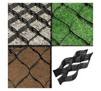 ZJKXJH Stabilisateur de Gravier Géogrille pour Pavage en Gravier/Terre/Gazon, Grille de Stabilisation des Fondations, Grille de Protection des Talus, Grille Alvéolaire pour Allées(3.3x29.5ft/1x9m)