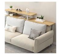 ZJKXJH Table Console étroite Table de Canapé Étroite pour Petits Espaces, 15/20 cm de Large Derrière Les Tables de Canapé, Étagère Arrière de Canapé Double Couche(90x15cm)
