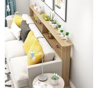 ZJKXJH Table Console étroite Tablette Arrière Double Couche pour Canapé, Table D'appoint Étroite avec Rangement Derrière Le Canapé pour Entrée, Couloir, Salon(L-32in/81.3cm,W-8in/20.3cm)