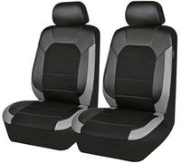 zjlgs Housses De SièGe Avant pour Volvo S60, Protecteurs De SièGe Auto en Cuir ImperméAbles Ajustement Tuning Voiture Interieur,Black-Grey