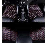 zjlgs Tapis de Sol en Cuir pour BMW X4 G02 2018-2023, Tapis de Sol Auto en Cuir Véritable Tapis d'Intérieur Durable,Black-Red