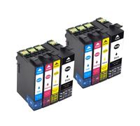 ZJNWTVUH Compatible avec Pro WF-3720 WF-3725 WF-3730 WF-3733 Imprimantes DWF 4 Packs 702xl 702 T702 T702XL CARTRIDGES DE CARTRIDGES(8pcs 2set)
