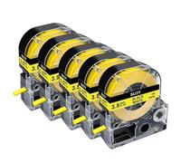 ZJNWTVUH Lot de 2 Tubes adhésifs thermorétractables compatibles avec l'étiqueteuse SU5S SU5Y SU11S SU11Y SU3W SU3Y LW 300 LW400(5PK 3.5mm Yellow)