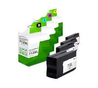ZJNWTVUH Lot de 4 encres de Remplacement - 712XL B C M Y à Haut rendement, compatibles avec DesignJet T650 T630, Ajustement Universel, Tiers