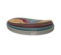 Zjpgcsdsc Bandes de Ponceuse Bande Abrasive en Nylon Non tissé, 30x1 Pouce, résistante à l'étirement, 762x25mm, for ébavurage de Rayures en Plastique et métal Grossier à Fin, 4 pièces(Red)