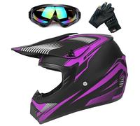 ZJRA Jeunesse Casques De Moto,Casque Cycliste pour Enfants,Garçon Et Fille Scooter De Ski VTT Casque,Dot/ECE Certification,Convient pour Toutes Les Saisons,5,S