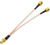 ZJSDRFM Lot de 2 câbles répartiteurs SMA femelle vers double SMA mâle, adaptateur d'antenne 4G LTE ; compatible avec routeur sans fil 4G LTE CPE Hotspot Cellular Gateway Industriel IoT Router Modem