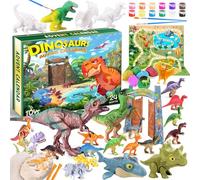 ZJTAPE Calendrier de l'Avent Dinosaure 2024 - Figurines de dinosaures, jouets, calendrier de Noël, cadeau de Noël, calendrier de compte à rebours de 24 jours pour filles et garçons