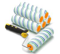 ZJTAPE Rouleau à Peinture - 6 Rouleaux à Peinture Professionnels, 5 Pcs Pinceaux de Peinture Rouleaux(23 cm), Diamand Ensemble de Peintre, Rouleau et Recharge Pour le Mur et le Plafond Antigoutte.
