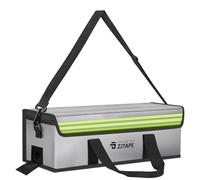 ZJTAPE Sac de Batterie Vélo Électrique - Protection Lipo Ignifuge Étanche Antidéflagrant, Extra Large Stockage Transport Chargement (Argent)