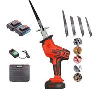 ZJTBDATG Machine Scie Sabre sans Fil de Boucherie électrique Scies Alternatives électriques Scie à os de Boucher Portative avec Lames de Scie pour Couper la Viande Métal Bois,B,2Battery