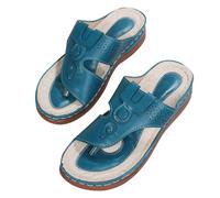 ZJTBDATG Sandales Orthopediques Femme D'été Hallux Valgus Mode Bout Ouvert Plateforme Pantoufles Compensées Antidérapant Et Résistant À l'usure Confortables Chaussures De Plage,B,39 EU