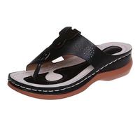 ZJTBDATG Sandales Orthopediques Femmes été Hallux Valgus Compensées Confortables pour Dames Pantoufles Décontractées À Bout Ouvert D'Été Mules Claquette Semelle Souple Chaussure,A,36 EU