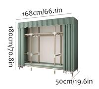 ZJTHY Closets Portables en Fibre en Polyester avec Rideau à Grande capacité Closet de Garde-Robe pour Les organisateurs de placards et Stockage