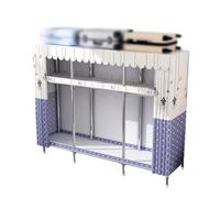 ZJTHY Closets Portables en Polyester avec Espace de Rideau économisant la Garde-Robe Portable Placard Rapide et Facile à Assembler