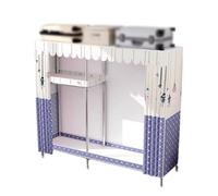 ZJTHY Closets Portables en Polyester avec Espace de Rideau économisant la Garde-Robe Portable Placard Rapide et Facile à Assembler