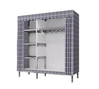 ZJTHY Closets Portables en Polyester avec Rideau Organisateur de Placard de Garde-Robe à Grande capacité pour Les organisateurs de placards et Stockage