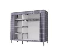 ZJTHY Closets Portables en Polyester avec Rideau Organisateur de Placard de Garde-Robe à Grande capacité pour Les organisateurs de placards et Stockage