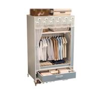 ZJTHY Closets Portables en Tissu Oxford avec Espace de Rideau Organisateur de Stockage de Sauvegarde pour Chambre à Coucher de placards de Garde-Robe Stable