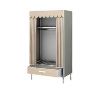ZJTHY Closets Portables en Tissu Oxford avec Rideau Stable Portable Armoire de Garde-Robe Organisateur de l'organisateur Sauveillance Armoire pour Chambre à Coucher