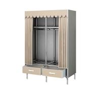 ZJTHY Closets Portables en Tissu Oxford avec Rideau Stable Portable Armoire de Garde-Robe Organisateur de l'organisateur Sauveillance Armoire pour Chambre à Coucher