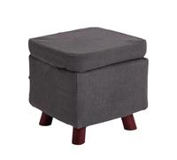 ZJTHY Coton Fiber Ottomans avec Cadre en Bois Rangement caché rembourré Un Pied de Repos Amovible pour Le Salon