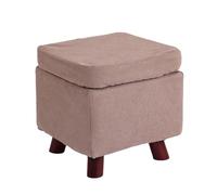 ZJTHY Coton Fiber Ottomans avec Cadre en Bois Rangement caché rembourré Un Pied de Repos Amovible pour Le Salon
