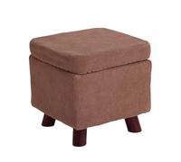 ZJTHY Coton Fiber Ottomans avec Cadre en Bois Rangement caché rembourré Un Pied de Repos Amovible pour Le Salon