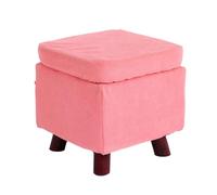 ZJTHY Coton Fiber Ottomans avec Cadre en Bois Rangement caché rembourré Un Pied de Repos Amovible pour Le Salon