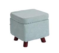 ZJTHY Coton Fiber Ottomans avec Cadre en Bois Rangement caché rembourré Un Pied de Repos Amovible pour Le Salon