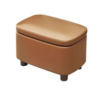ZJTHY Cuir Ottomans avec Cadre en Bois Pliable Pied de Pied Pouft